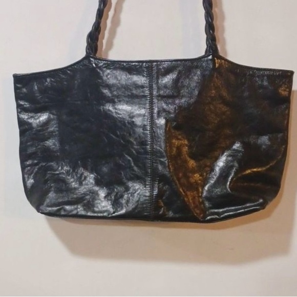 Elegant Black Leather Tote Bag Latico - Picture 4 of 9